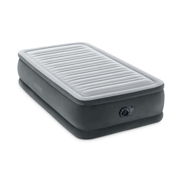 INTEX 豪華型橫條加高內建電動幫浦單人加大充氣床墊-寬99cm(64411)