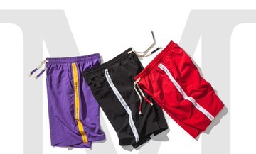 FINDSENSE 正韓薄款短褲 G6 2019夏款新款條紋織帶短褲 休閒短褲 男褲