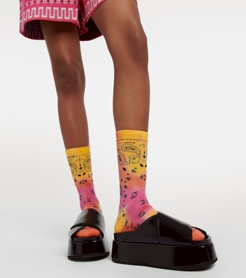 Alanui Bandana cotton-blend socks