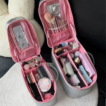 👜 化妝收納包 👜化妆包女大容量便携化妆品收纳包出差旅行手提分区防水大号洗漱包