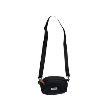 男女出街多功能戶外機能休閑百搭單肩斜挎包復古黑色運動小背包