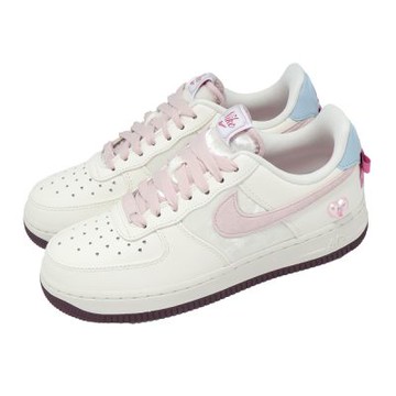 Nike 休閒鞋 W Air Force 1 07 女鞋 白 粉紅 蝴蝶結 愛心 情人節 IQ4937-161
