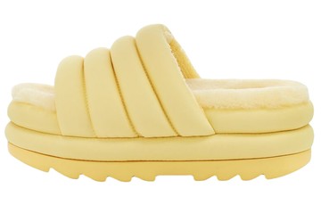 WMNS MAXI SLIDE WOVEN CMFT THICK SOLE FASHION SLIDE YELLOW