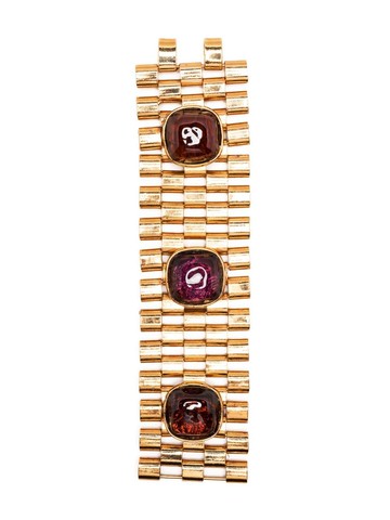 Rewind Vintage Affairs - Dominique Aurientis tank bracelet - women - Gold Plated Metal/glass - 19