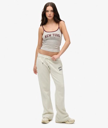 Superdry Women's Athletic Essentials Low Rise Flare Joggers White Size: 6