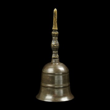 日本東密法器-17-18世紀.獨鈷金剛鈴(高15公分)