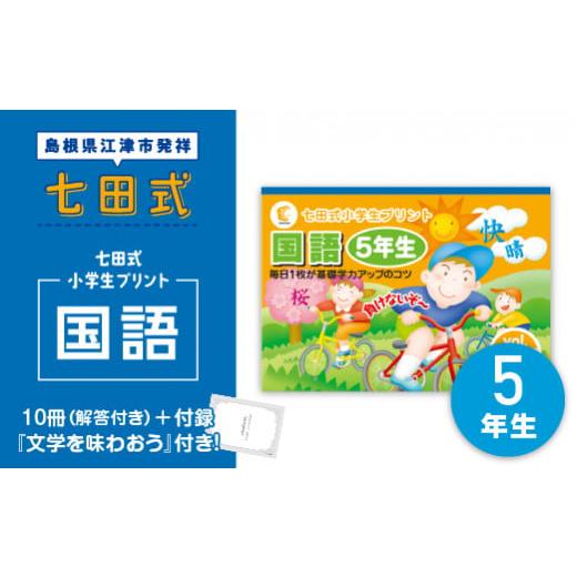 ふるさと納税 島根県 江津市 江津市限定返礼品：七田式小学生プリント 国語 5年生 SC-47 しちだ 七田式 プリント 小学生 教育 教材 国語