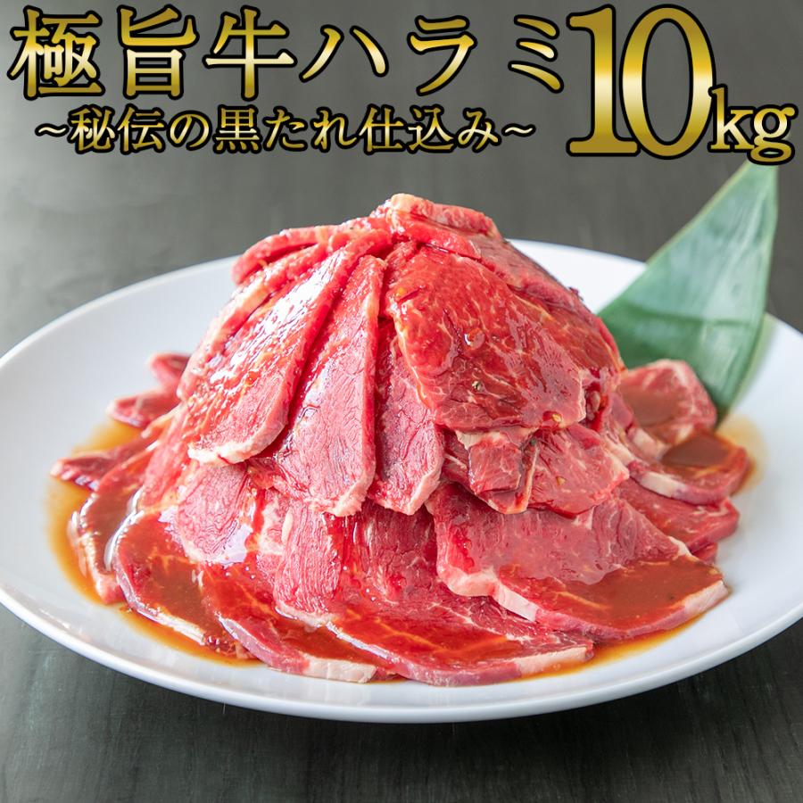 極旨牛ハラミ 秘伝の黒たれ仕込み 10kg 焼肉 ハラミ おつまみ