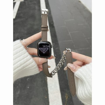 《台灣出貨》適用 APPLE WATCH 雙圈錶帶 真皮錶帶 金屬拼皮 S12 S11 SE3 44 46 女士錶帶