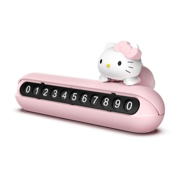 【Car7 柒車市集】正版授權 Hello Kitty 電話號碼牌 凱蒂貓 臨時停車號碼牌（款式隨機出貨）
