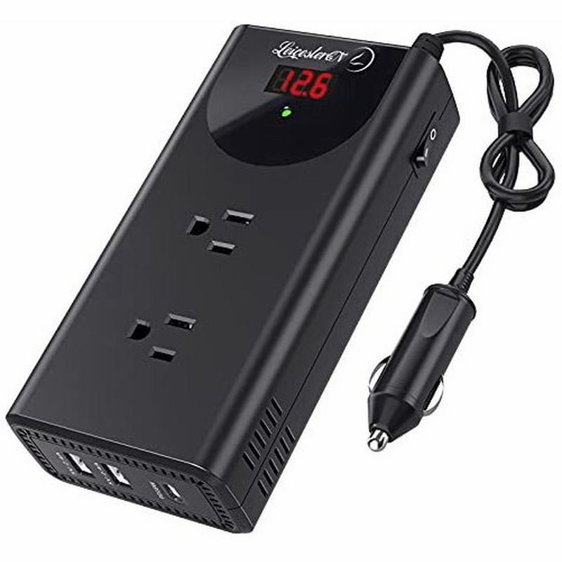 Lst 12v カーインバーター 300w正弦波コンバーター 車内電源 車載充電器 Dc12vをac100vに交換 Ac100vコンセント電源 Usb 通販 Lineポイント最大0 5 Get Lineショッピング