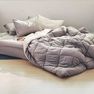 La Pomme 瑪德蓮絎縫棉被  鋼灰色  K(200 x 230cm)