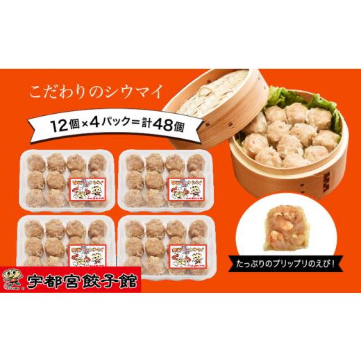 ふるさと納税 栃木県 宇都宮市 「宇都宮餃子館」の＜健太エビシウマイ＞12個入り×4パック(計48個)