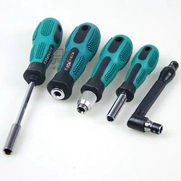 【天天】6.35MM手柄螺絲刀接頭1/4批頭專用手柄工具 風批嘴改錐 接桿套筒
