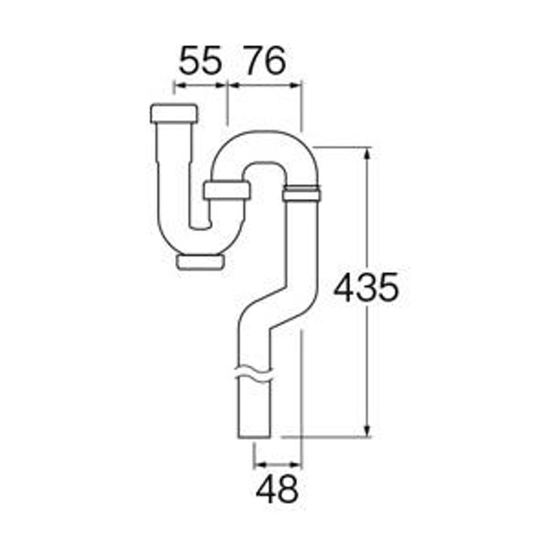 SANEI 排水用品 角型ワントラップ VU、VPパイプ兼用 1辺150mm H511-75X150 - 1