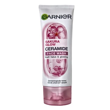 GARNIER SAKURA GLOW 洗面乳 100ml 溫和清潔 櫻花精華 透亮光澤  1條
