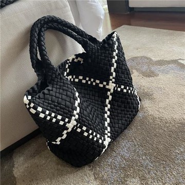 【時KONG衣櫥】編織托特包包2025新款女包大容量百搭單肩子母包潮