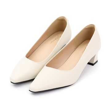 D+AF 優雅百搭素面尖頭跟鞋