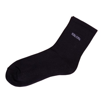 【ifeet】SINA COVA刺繡毛巾氣墊加大運動襪(B6)-黑6雙入(老船長sinacova)