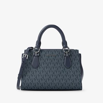 Michael Kors MARILYN三層手提/斜背包35F5S6AM1B(藍)