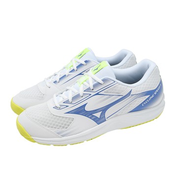 [ACS] Mizuno 美津濃 排球鞋 Cyclone Speed 5 男鞋 白 藍 入門款 室內運動 緩衝 V1GA2580-39