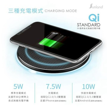 Sunland 超薄無線充電盤 10W大功率