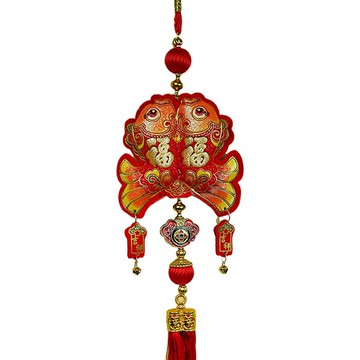 60公分福魚彩金吊飾