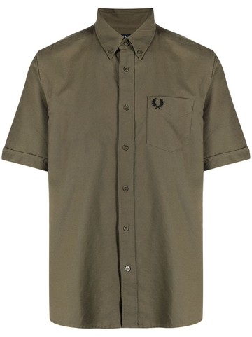 Fred Perry - short-sleeve cotton shirt - men - Cotton - L - Green