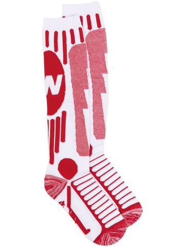 Walter Van Beirendonck - W cotton-blend socks - men - Polyurethane/Nylon/Cotton - S - Red