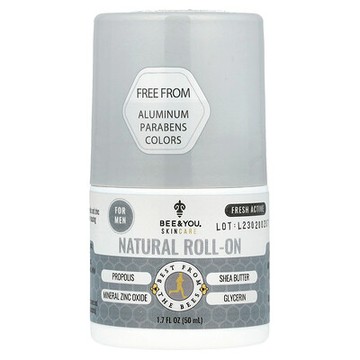 Bee & You, 天然走珠淨味劑，男性，清爽煥活，1.7 液量盎司（50 毫升）