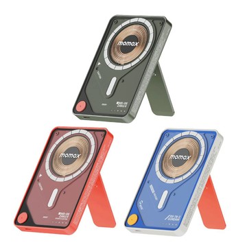 MOMAX 1-Power X Pro 5000mAh 磁吸無線充帶線行動電源連支架-(限定款)