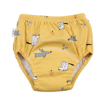 JoyNa - 6件組-兒童學習褲 拉拉褲 隔尿褲 嬰兒尿布褲-黃色狐狸+隨機5件