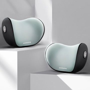 汽車腰靠/汽車腰枕 汽車腰靠腰枕記憶棉腰墊靠背護腰腰部支撐靠墊車用座椅頭枕套裝【HZ64009】