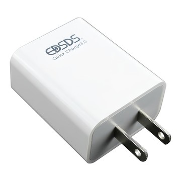 EDSDS QC 3.0急速充電器 EDS-USB60 旅行便攜 白色  1個