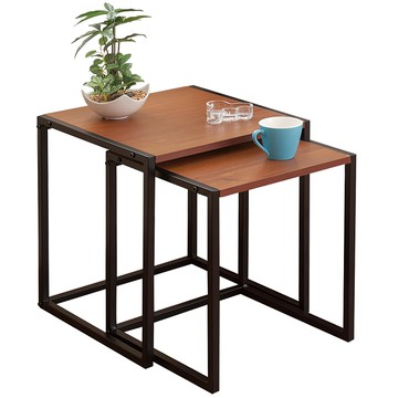 Justice 茶几 100%台灣生產 表面使用防刮耐潑水的加硬波麗美耐處理  木色 + 黑色