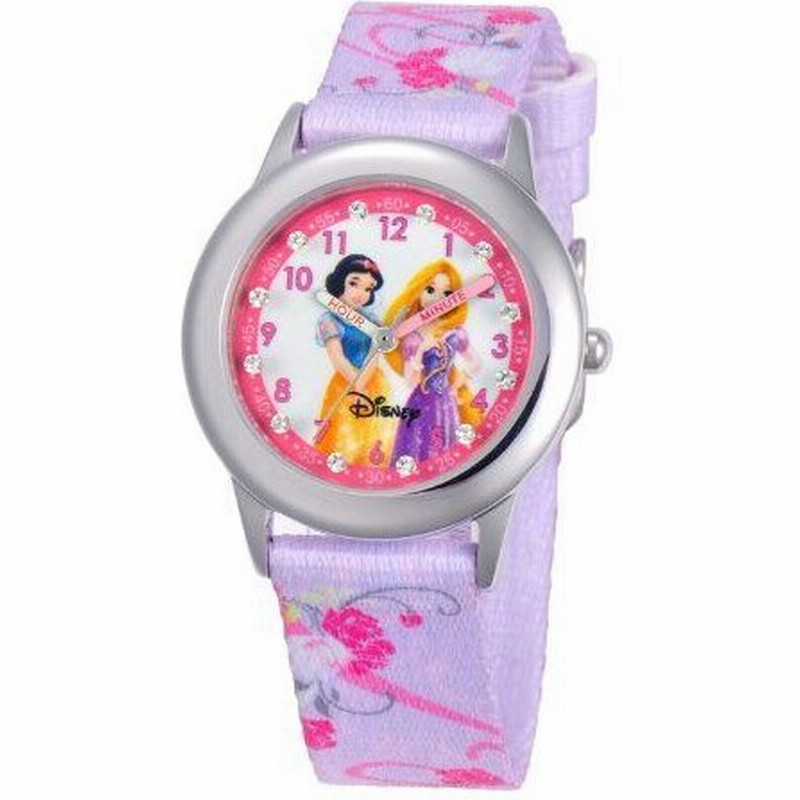 ディズニー キッズ 腕時計 ディズニープリンセス 白雪姫 ラプンツェル Disney Kids W0003 Princess Glitz Stainless Steel Time Teacher Printed Strap W 通販 Lineポイント最大get Lineショッピング