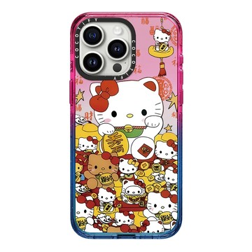 kitty招財貓手機殼 iPhone17Promax手機殼 蘋果16Pro防摔殼i15保護殼i14硬殼i13