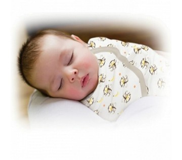 Summer Infant SwaddleMe懶人包巾0~3m S號 香蕉小猴