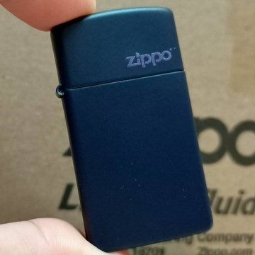 【現貨附發票】美國 Zippo 打火機 正品 Slim袖珍版  海軍藍亞光烤漆  (型號1639ZL)