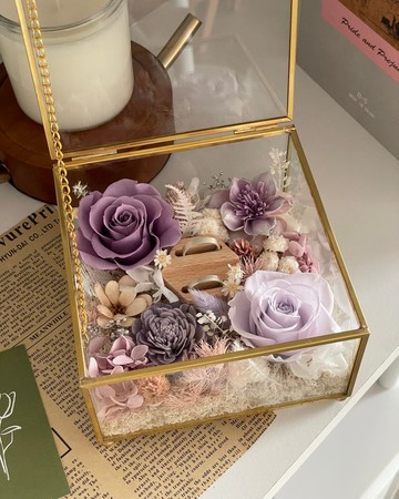 【客製化】永生戒指座寶盒 求婚花禮 求婚佈置 七夕花禮 生日花禮