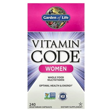 Garden of Life, Vitamin Code®，女性全食多維生素，240 粒素食膠囊