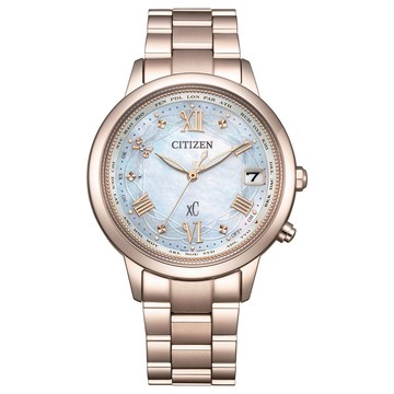 CITIZEN 星辰 xC Hebe 田馥甄廣告款 花嫁台灣限定光動能電波鈦金屬女錶/36mm(CB1135-52D)