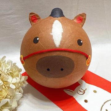 RYUKODO 龍虎堂京都手作擺飾-搖鈴不倒翁馬年限定款(R288)