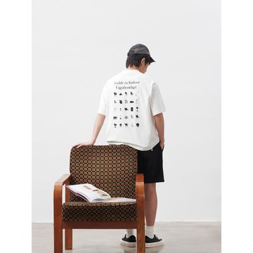 UHUZZ家具剪影印花短袖休閑男女情侶寬松索羅娜防曬涼感圓領T恤