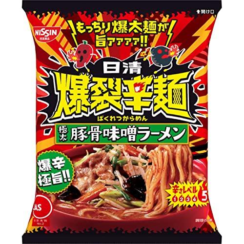 日清食品 日清爆裂辛麺 極太豚骨味噌ラーメン 2食パック(218g) ×9個