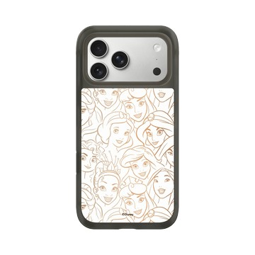 iPhone 17 Pro Max AirX 本質黑 - 迪士尼-公主系列 Disney Princess - Pattern系列-迪士尼公主 線稿