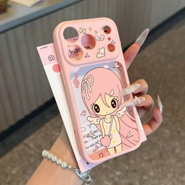 粉髮女孩手機殼iPhone17/18潮16plus蘋果15promax防摔14卡通13 12 11