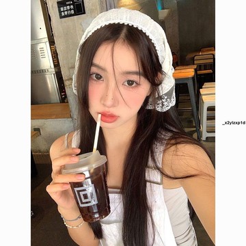 頭巾 髮帶 髮巾 法式田園風蕾絲花邊三角巾女百搭氣質溫柔時尚甜美減齡少女感頭巾