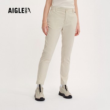 【AIGLE】女 抗UV快乾彈性長褲｜AG-4P226A138 淺卡其