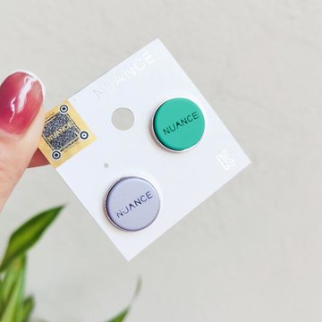 韓國進口東大門nuance撞色簡約可愛圓形圓圈少女耳釘耳環耳飾女
